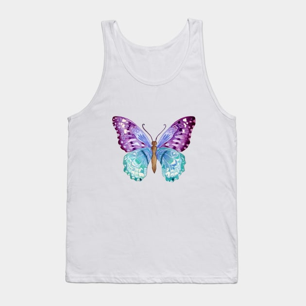 Pastel Butterfly Tank Top by Pearl and Plam